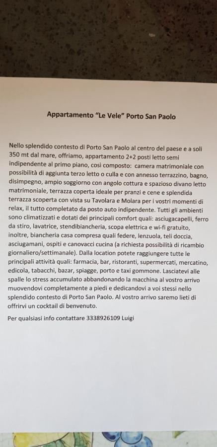 Appartamento Le Vele Porto San Paolo  Buitenkant foto